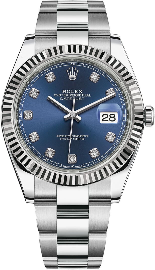 Diamond Dial Datejust 41 Edelstahl Rolex Datejust 41 HORANDO