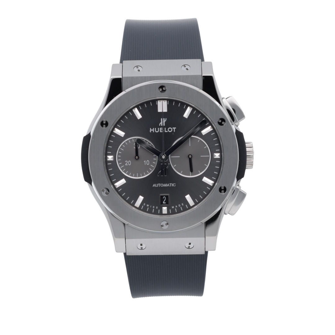 宇舶经典融合赛车灰色计时码表钛金属