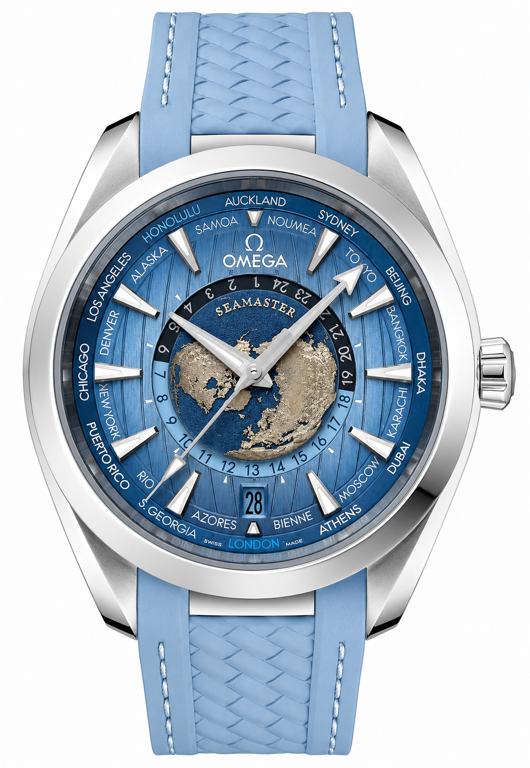 Omega Seamaster Aqua Terra 150 M Co‑Axial Master Chronometer GMT Worldtimer 43 mm