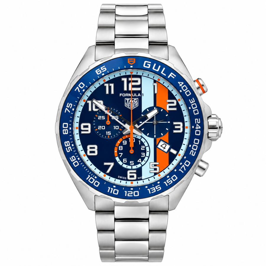 TAG Heuer Formula 1 Cronógrafo de quartzo de 43 mm, Edição Especial Gulf