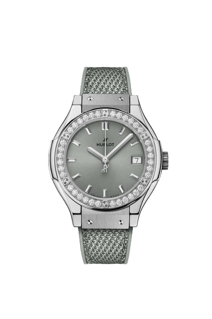 Hublot Classic Fusion Titanium Sage Green Diamonds