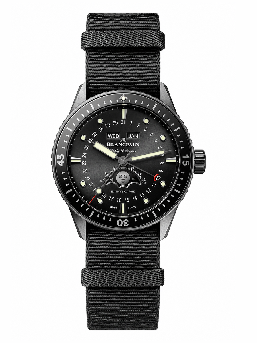 Blancpain Fifty Fathoms Bathyscaphe Quantième Complet Phase de Lune Ref. 5054-0130-NABA