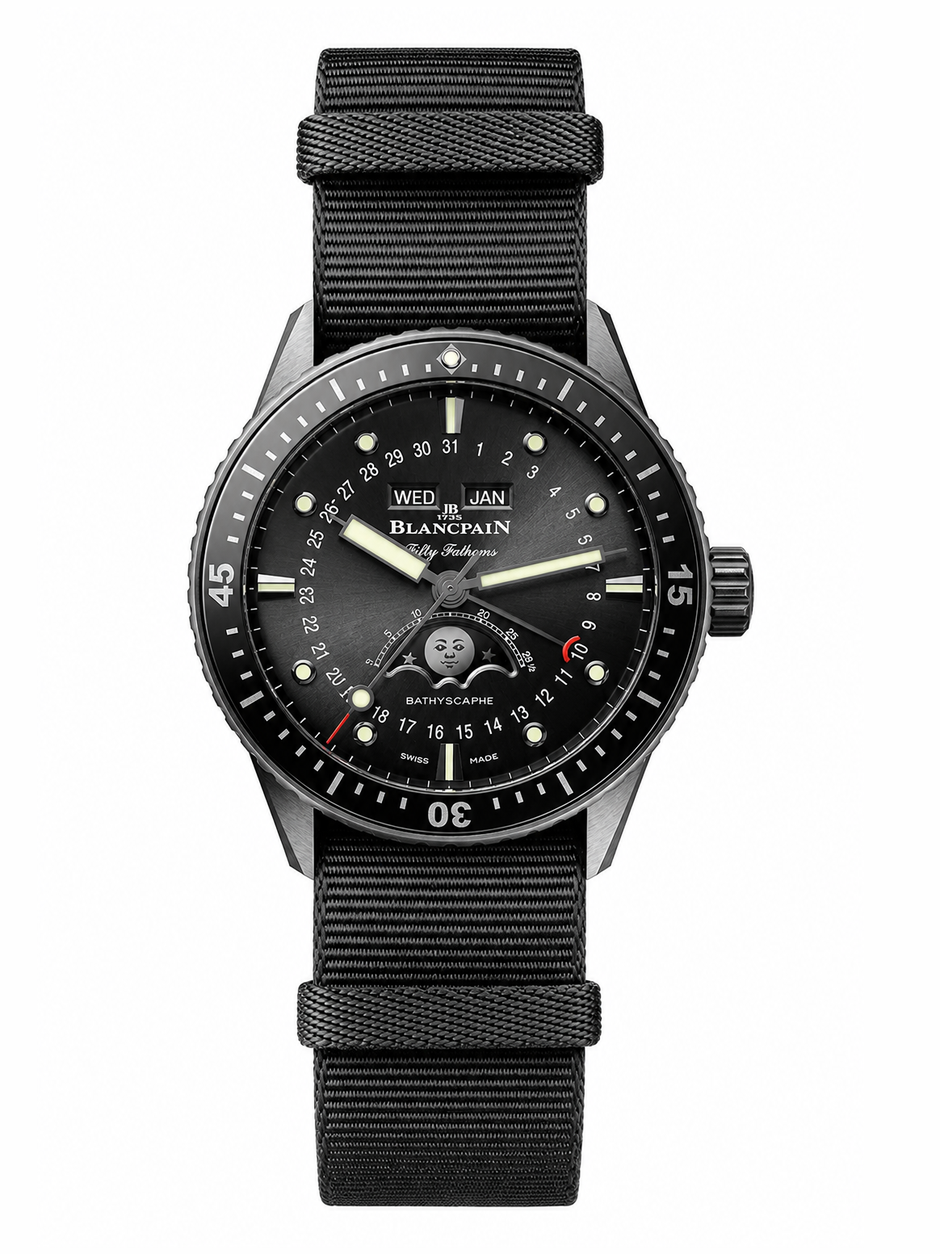 Blancpain Fifty Fathoms Bathyscaphe Quantième Complet Phase de Lune Ref. 5054-0130-NABA