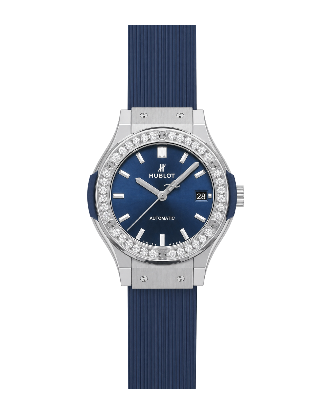Hublot Classic Fusion Automatic Titanium Blue Diamonds 565.NX.7170.RX.1204