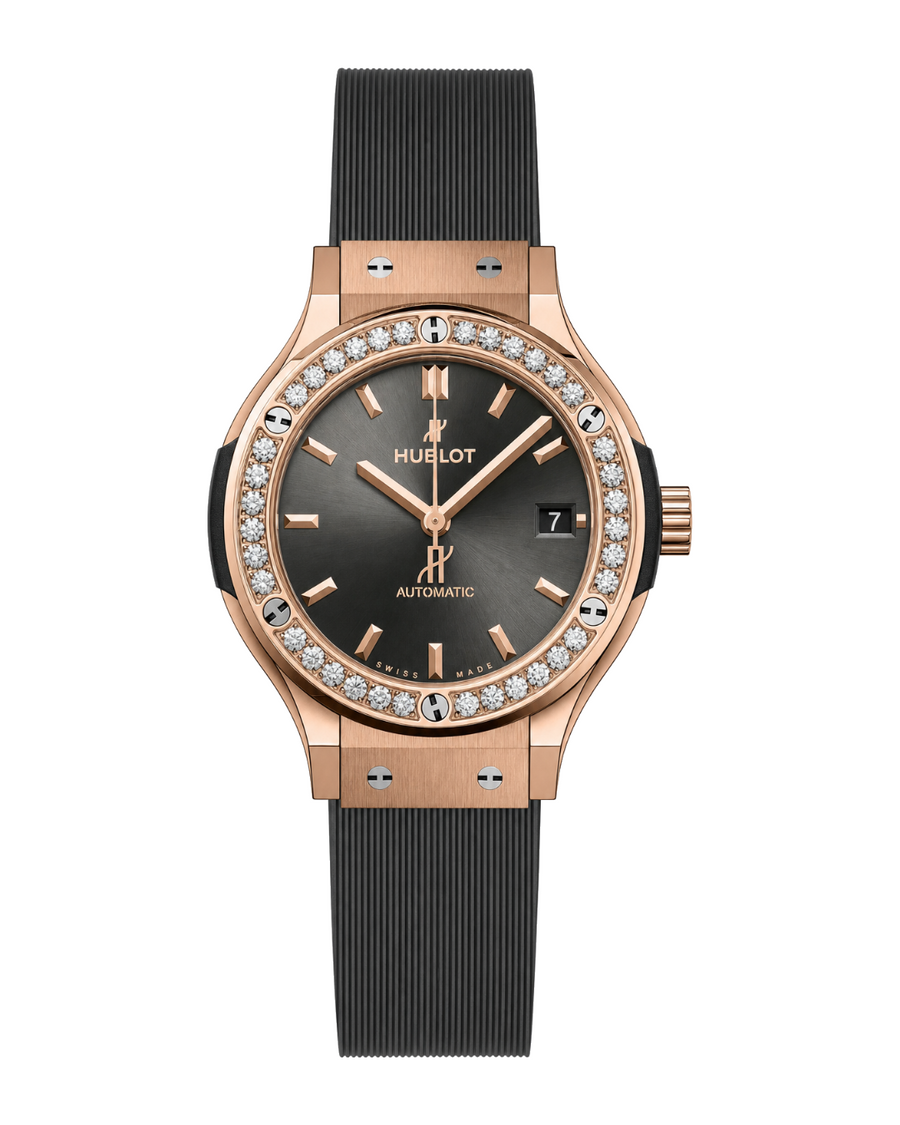 Hublot Classic Fusion Automatic Racing Grey King Gold Diamonds 565.OX.7081.RX.1204