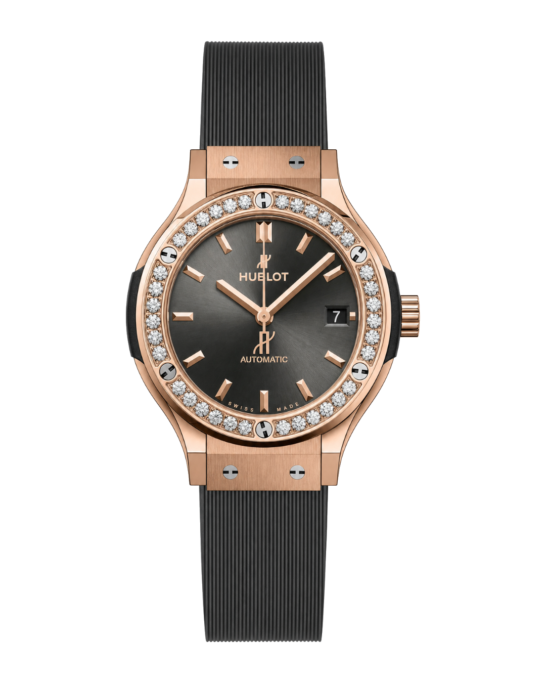 Hublot Classic Fusion Automatic Racing Grey King Gold Diamonds 565.OX.7081.RX.1204