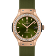 Hublot Classic Fusion Automatic King Gold Green Diamonds