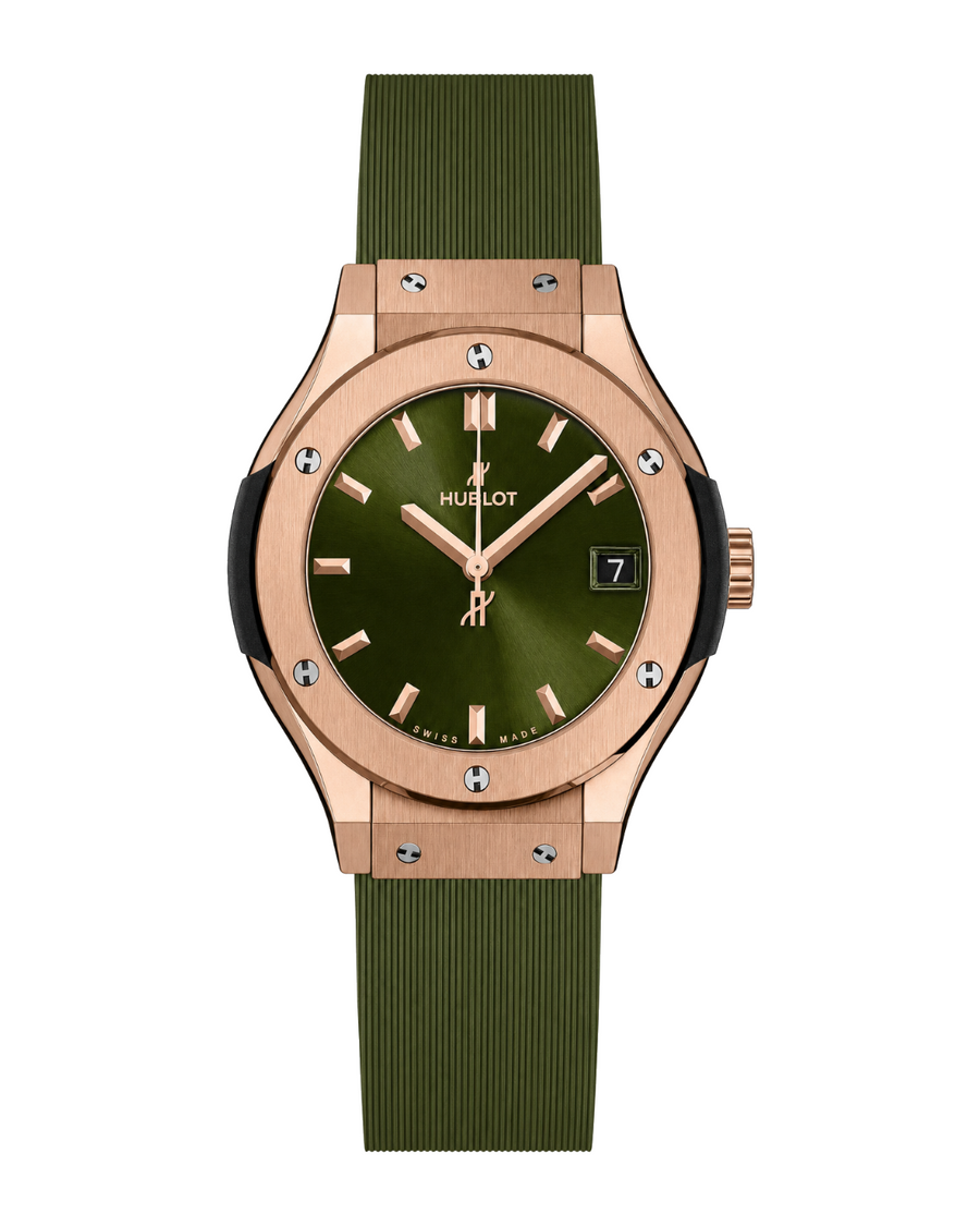 Hublot Classic Fusion Quartz King Gold Green 581.OX.8980.RX