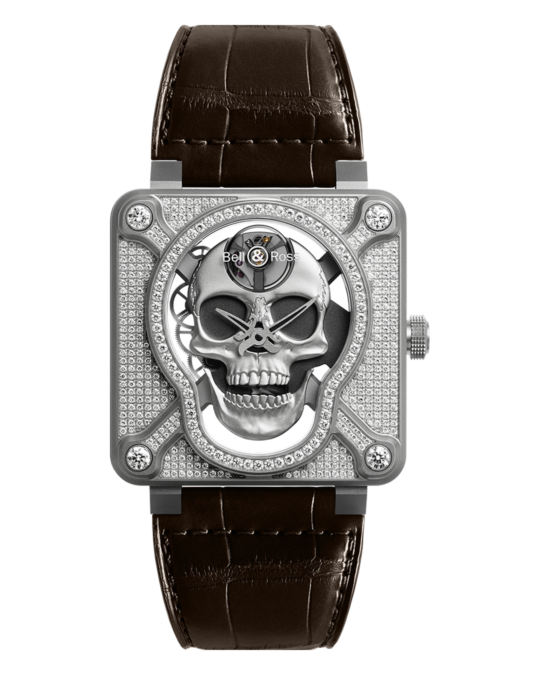 Bell & Ross BR 01 Laughing Skull Full Diamond BR01-SKULL-SK-FLD