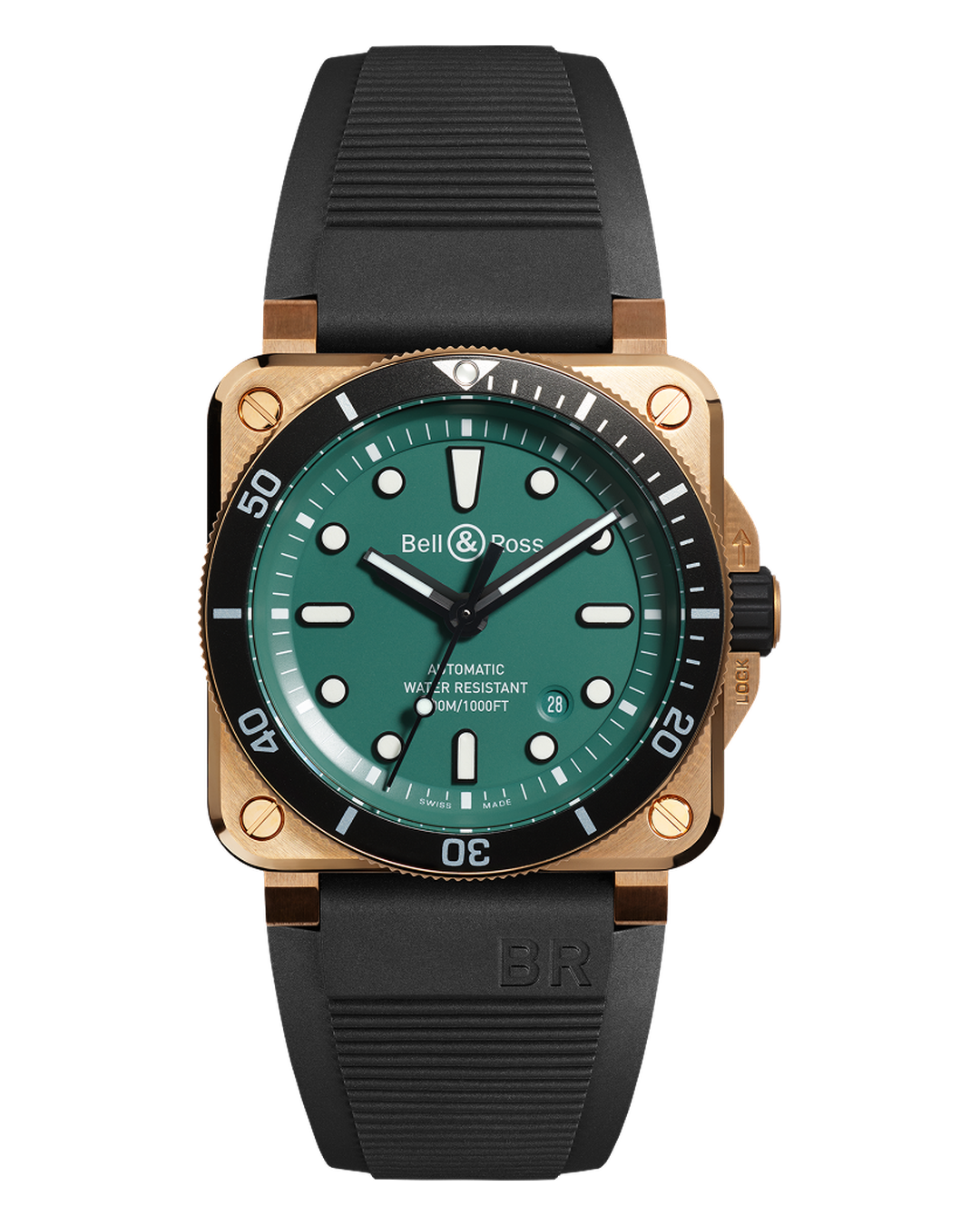 Bell & Ross BR 03-92 Diver Black & Green Bronze BR0392-D-LT-BR/SRB