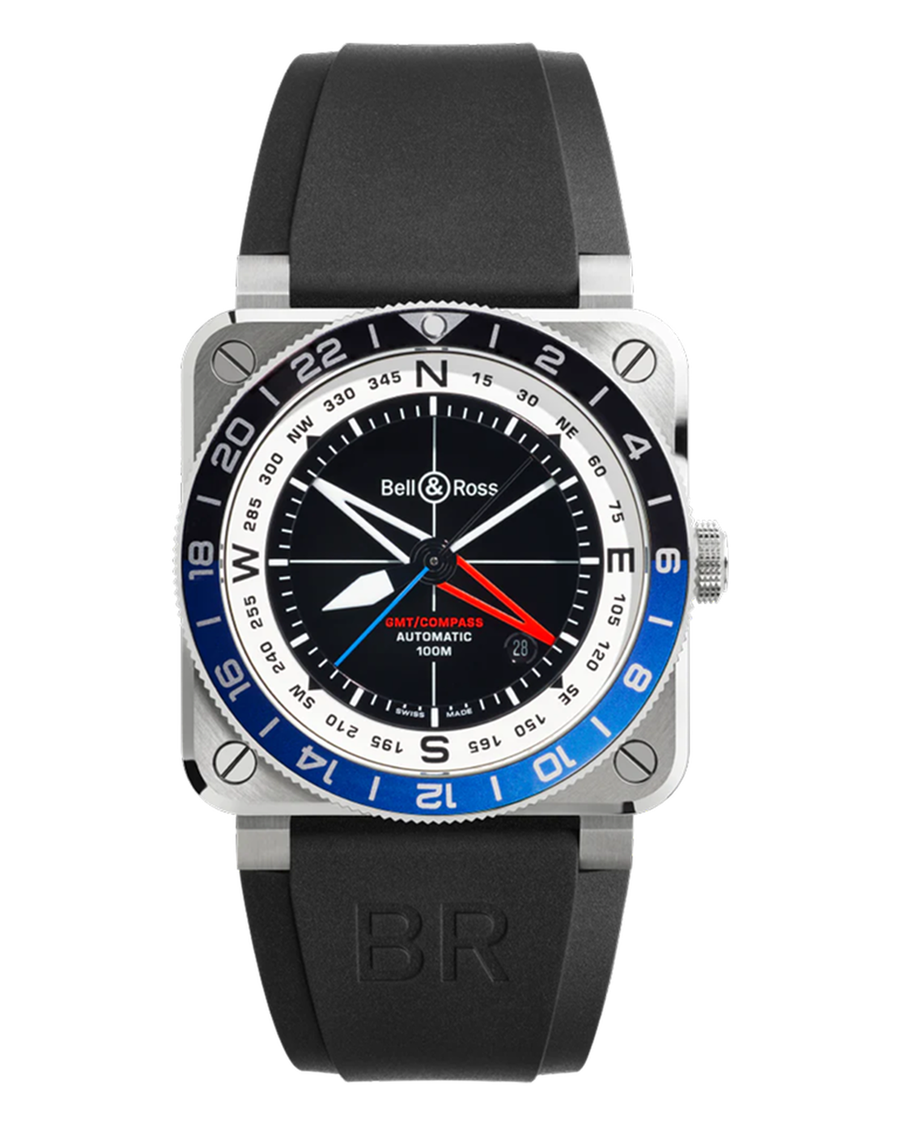 Bell & Ross BR 03 GMT-Kompass BR0393-COM-ST/SRB