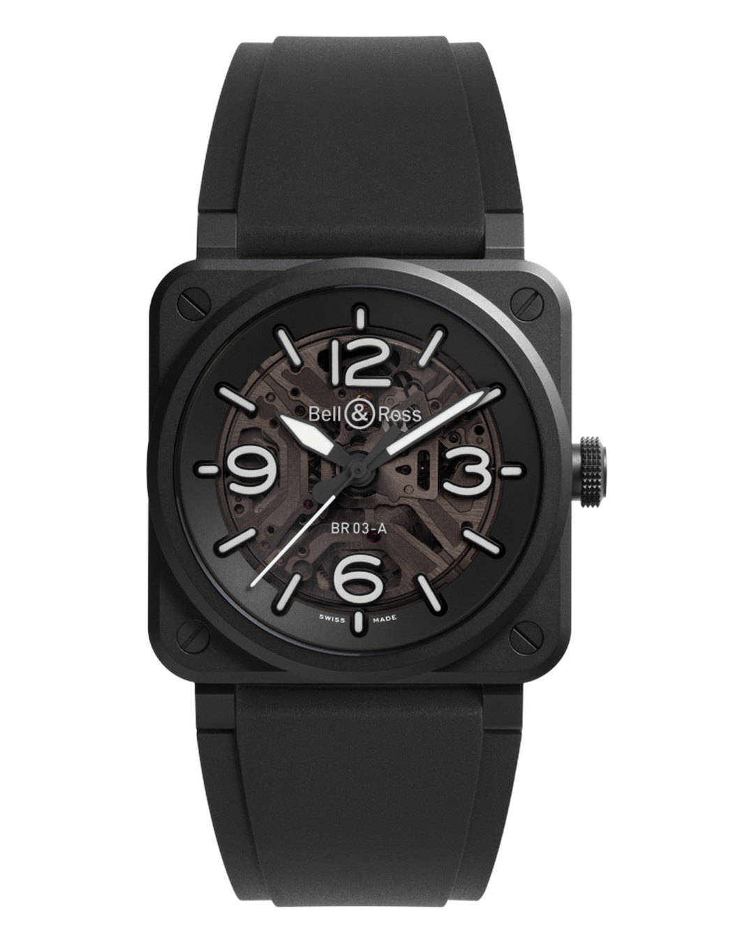 Bell & Ross BR 03 Skeleton Black Ceramic BR03A-BL-SKCE/SRB