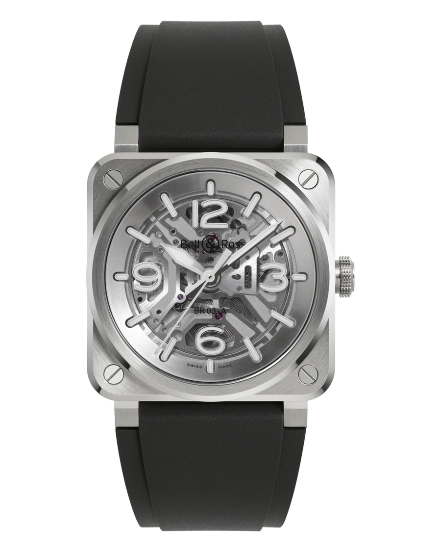 Bell & Ross BR 03 Skeleton Steel BR03A-BL-SKST/SRB