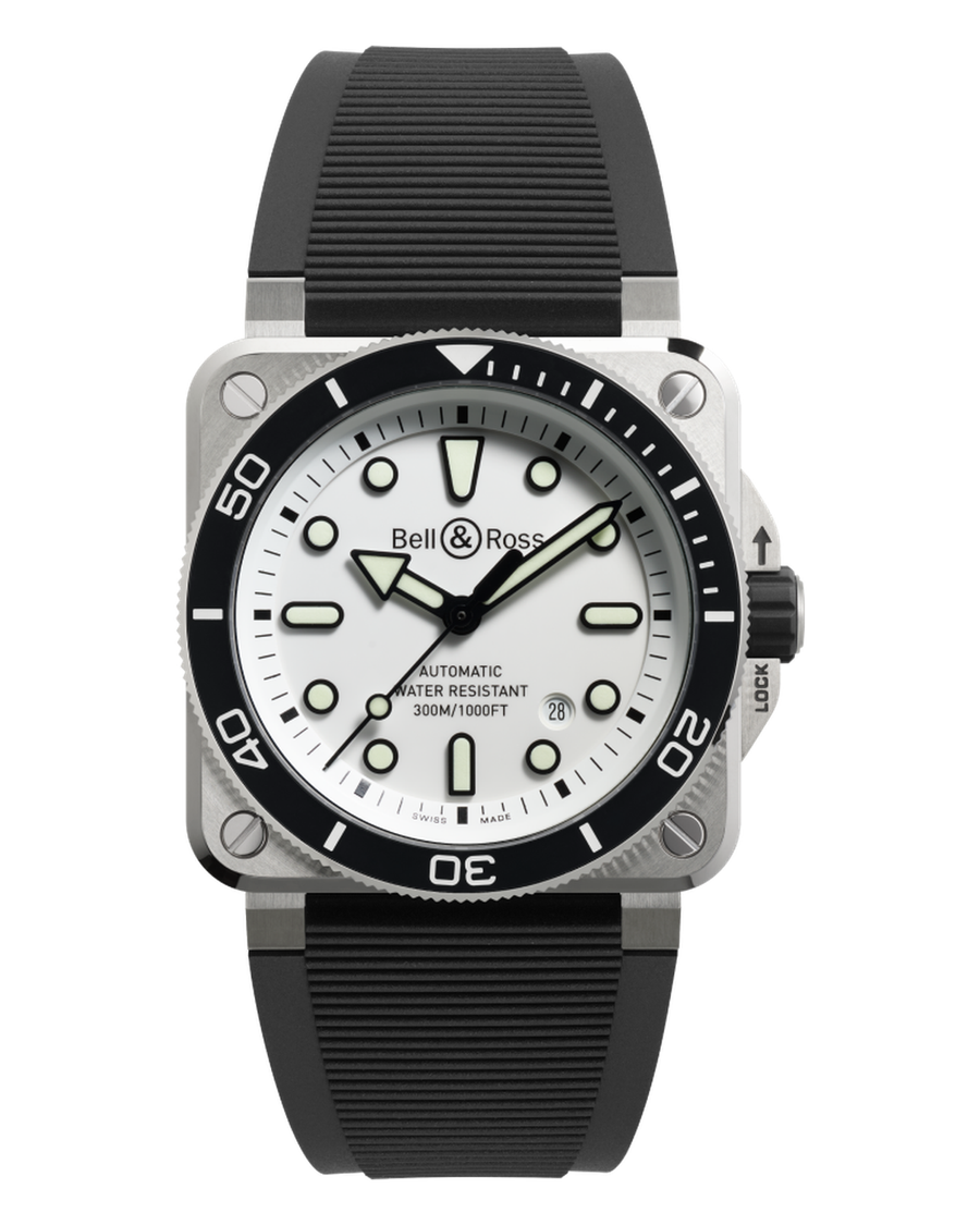 Bell & Ross BR 03 Diver White Steel BR03A-D-WH-ST/SRB