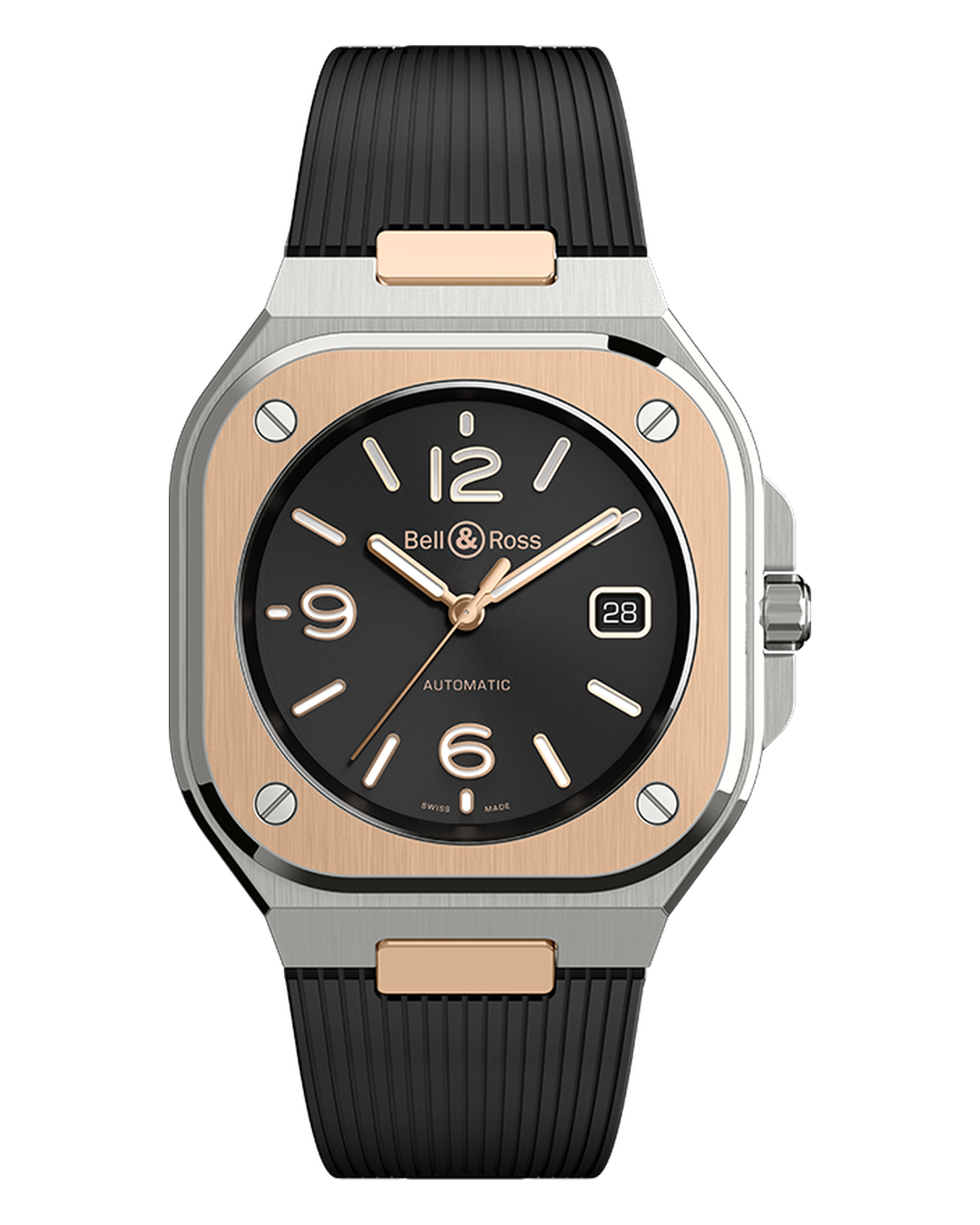 Bell & Ross BR 05 Black Steel & Gold BR05A-BL-STPG/SRB