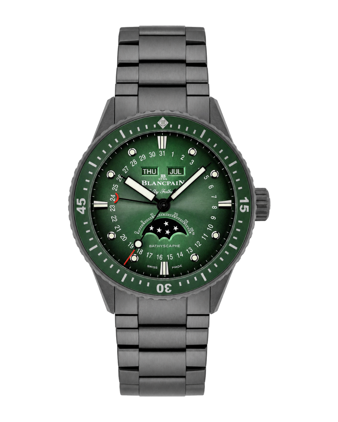 Blancpain Fifty Fathoms Bathyscaphe Quantième Complet Phase de Lune Ref. 5054-0153-01S