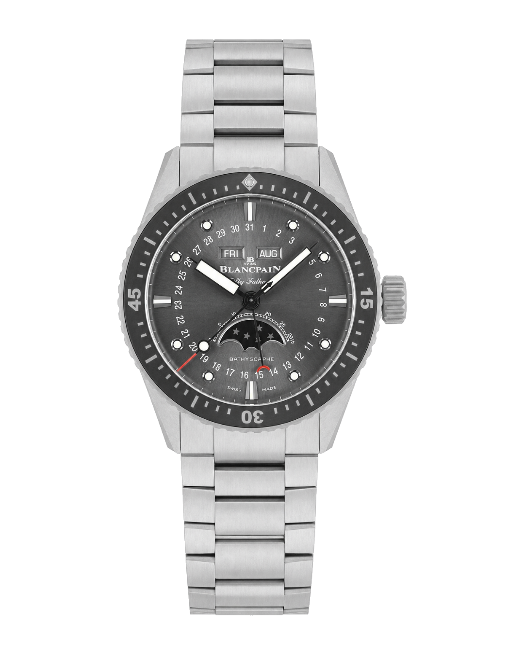 Blancpain Fifty Fathoms Bathyscaphe Quantième Complet Phase de Lune Ref. 5054-1210-98S